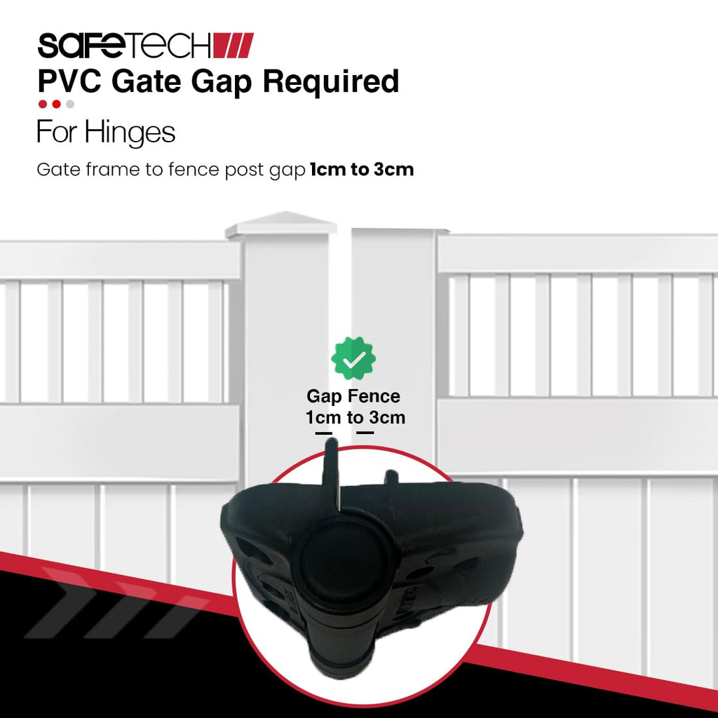 Spring-Loaded Self Closing Gate Hinges, Heavy Duty Hinges with Adjustable Tension for Wood, PVC & Vinyl Outdoor