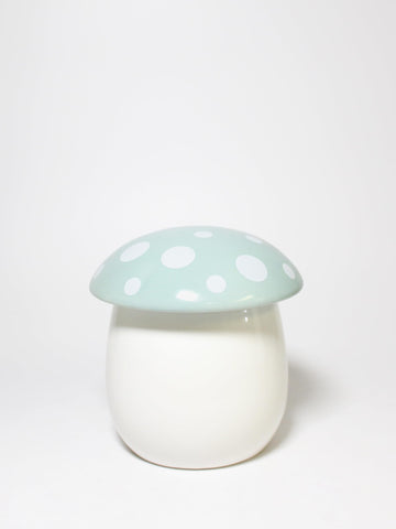 Scented Candle - Sage & Sea Salt - Ceramic Novelty Mushroom Candle - 100% Cotton Lead-Free Wick - Luxury Air