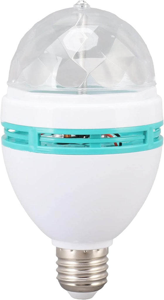RGB Rotating Party Bulb, Color Changing Auto Rotate Strobe Effect Light for Party Bar ABS PC RGB E26 Base 3W 85 to