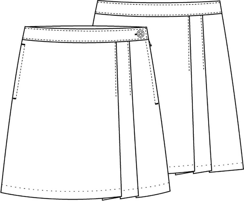 School Uniforms Girls Stretch Double Pleated Scooter Youth Plus