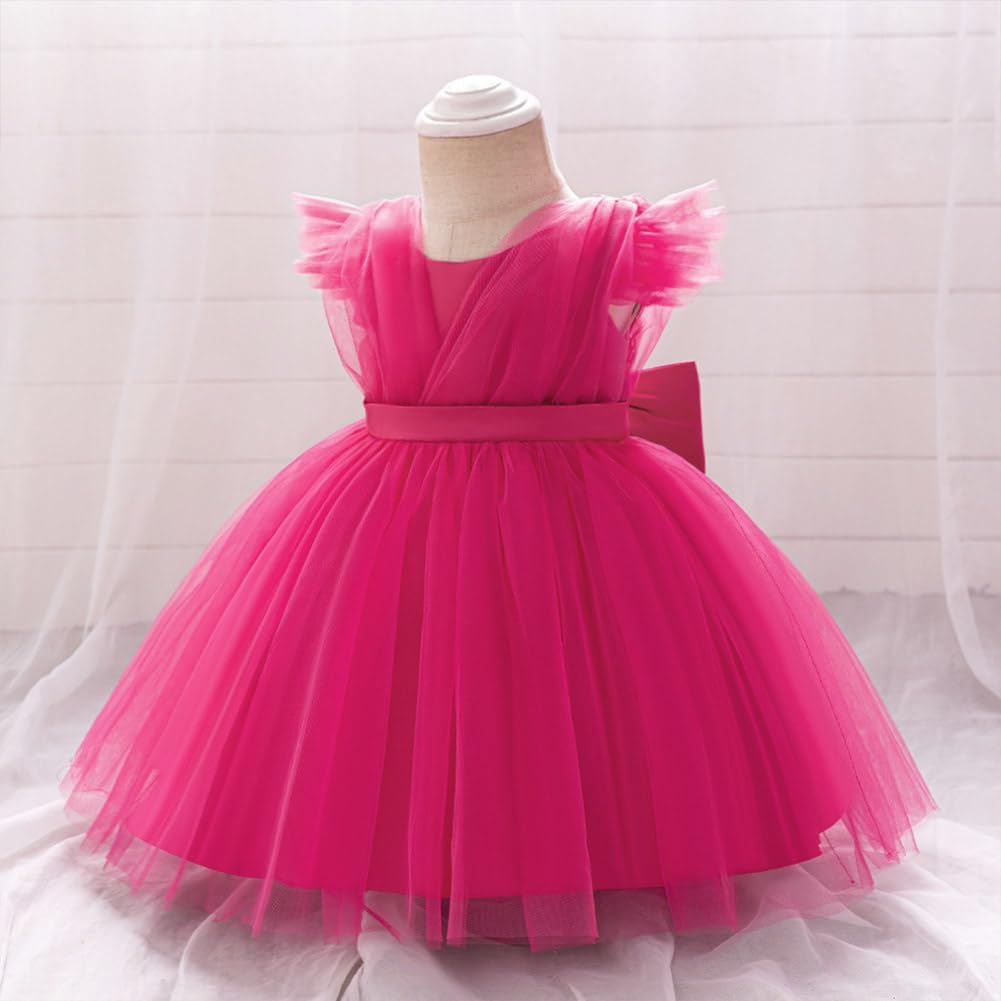Baby Flutter Sleeve Birthday Outfits Toddler Girl Formal Dress