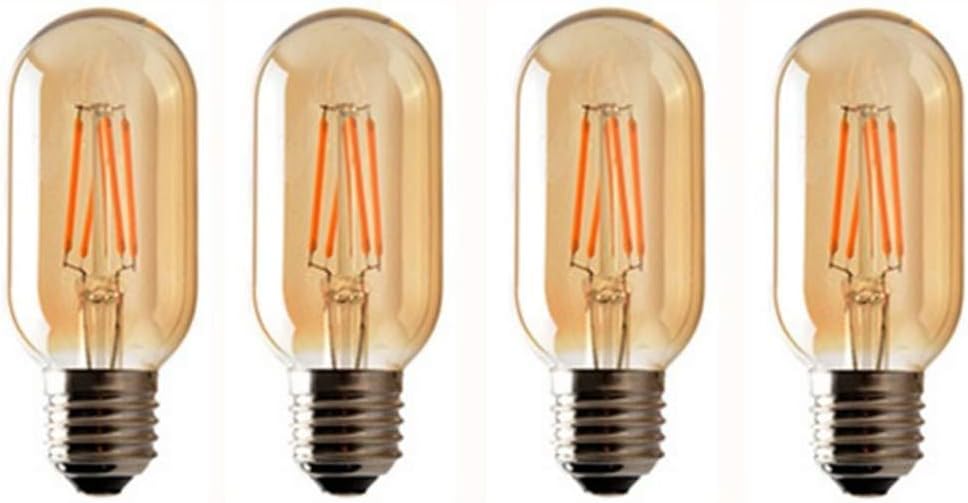 T45 Vintage Edison LED Bulbs LED T45 Filament Bulb T14/T45 LED Tubular Light Bulb Dimmable 4W (40W Equivalent) 2300K