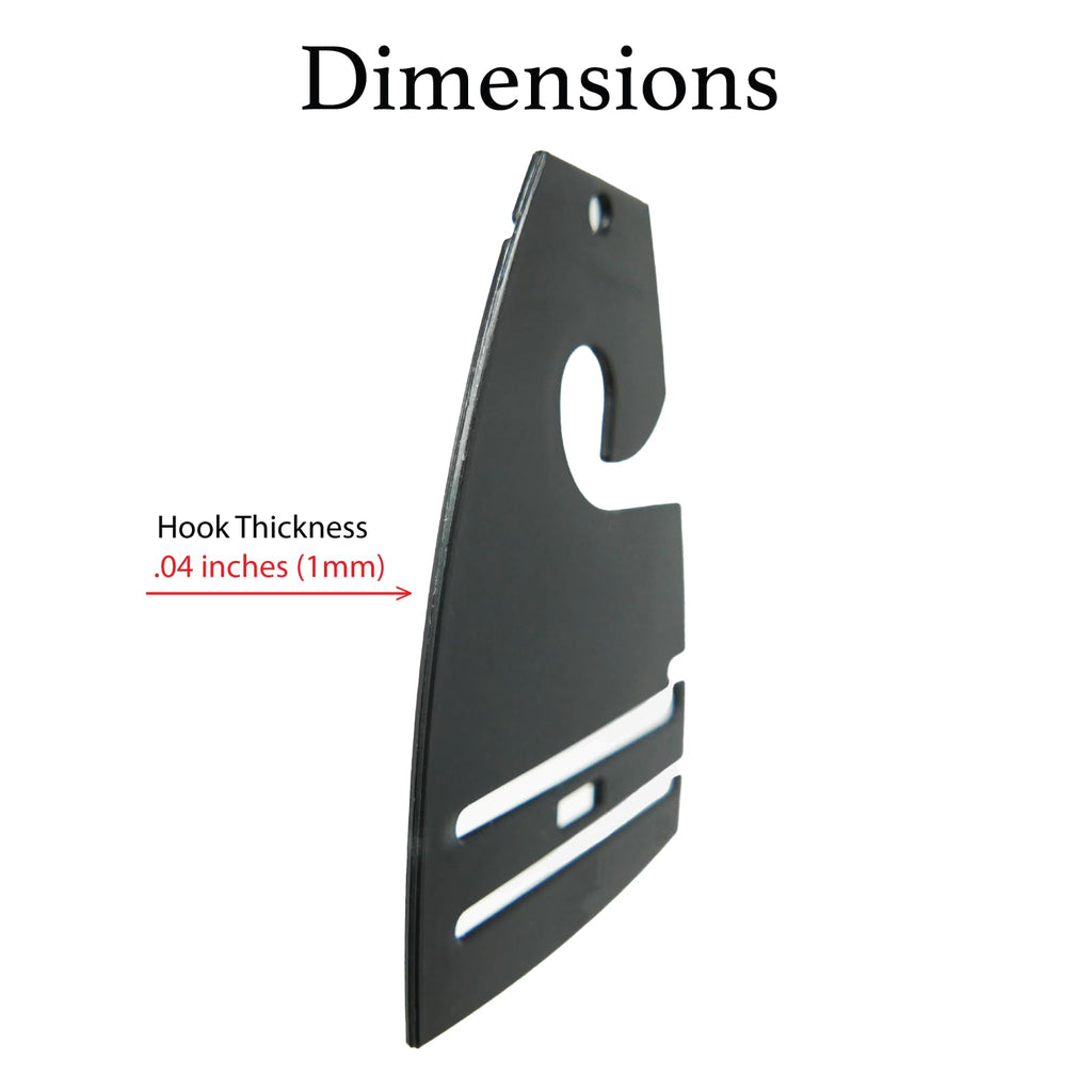 Black Neck Tie Hangers for Retail, Economic Plastic Tie Hooks, 300 Pack