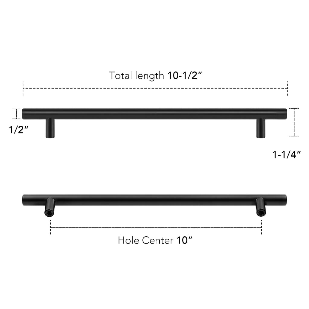 5 Pack 10 Inch Cabinet Pulls Black Cabinet Handles Kitchen Hardware