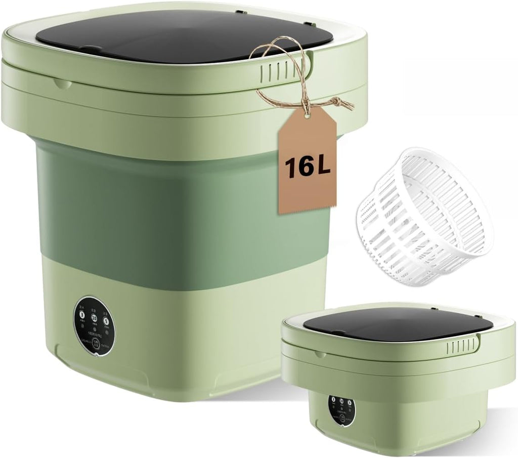 Portable Washing Machine, Mini Washer,16L Upgraded Large Capacity Foldable Washer.Deep Cleaning of Underwear, Baby