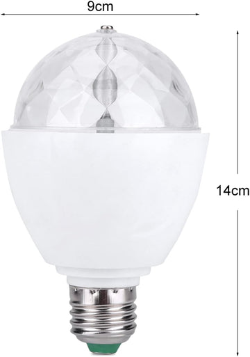 RGB Color Changing Light Bulbs, RGB Rotating Colorful LED Light Bulbs, 3W Mood Stage Light Bulb for Party DJ Disco