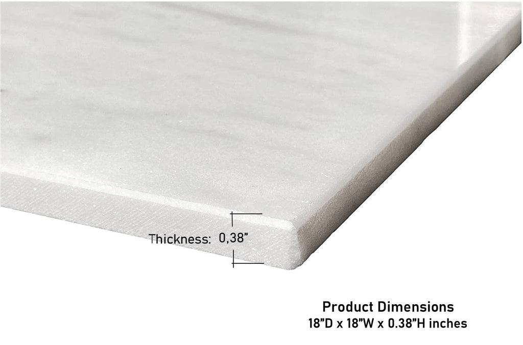 Carrara Marble Italian White Bianco Carrera 18x18 Marble Floor Wall Tile Polished Shower, Kitchen Baskplash, Fireplace