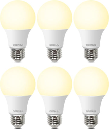 A19 LED Light Bulbs, 60 Watt Equivalent LED Bulbs, Soft White 2700K, 800 Lumens, E26 Standard Base, Non-Dimmable, 8W