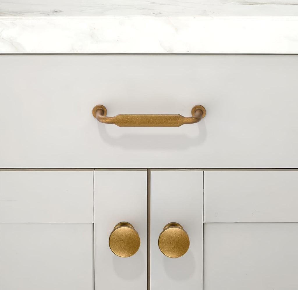 10 Pack Antique Brass Cabinet Pulls 3.75 Inch(96mm) Kitchen Cabinet Handles Solid Zinc Alloy Cabinet Hardware Drawer