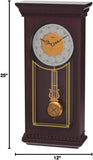 Mahogany Wall Clock with Pendulum and Chime