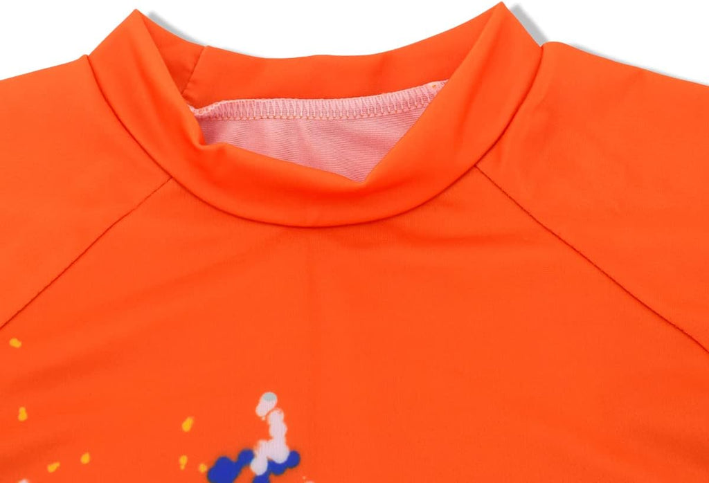 Boys Long Sleeve Rash Guard 2 Piece Swim Set UPF 50+