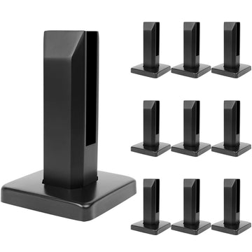 10 Pack Heavy-Duty Glass Railing Spigots 304 Stainless Steel Black