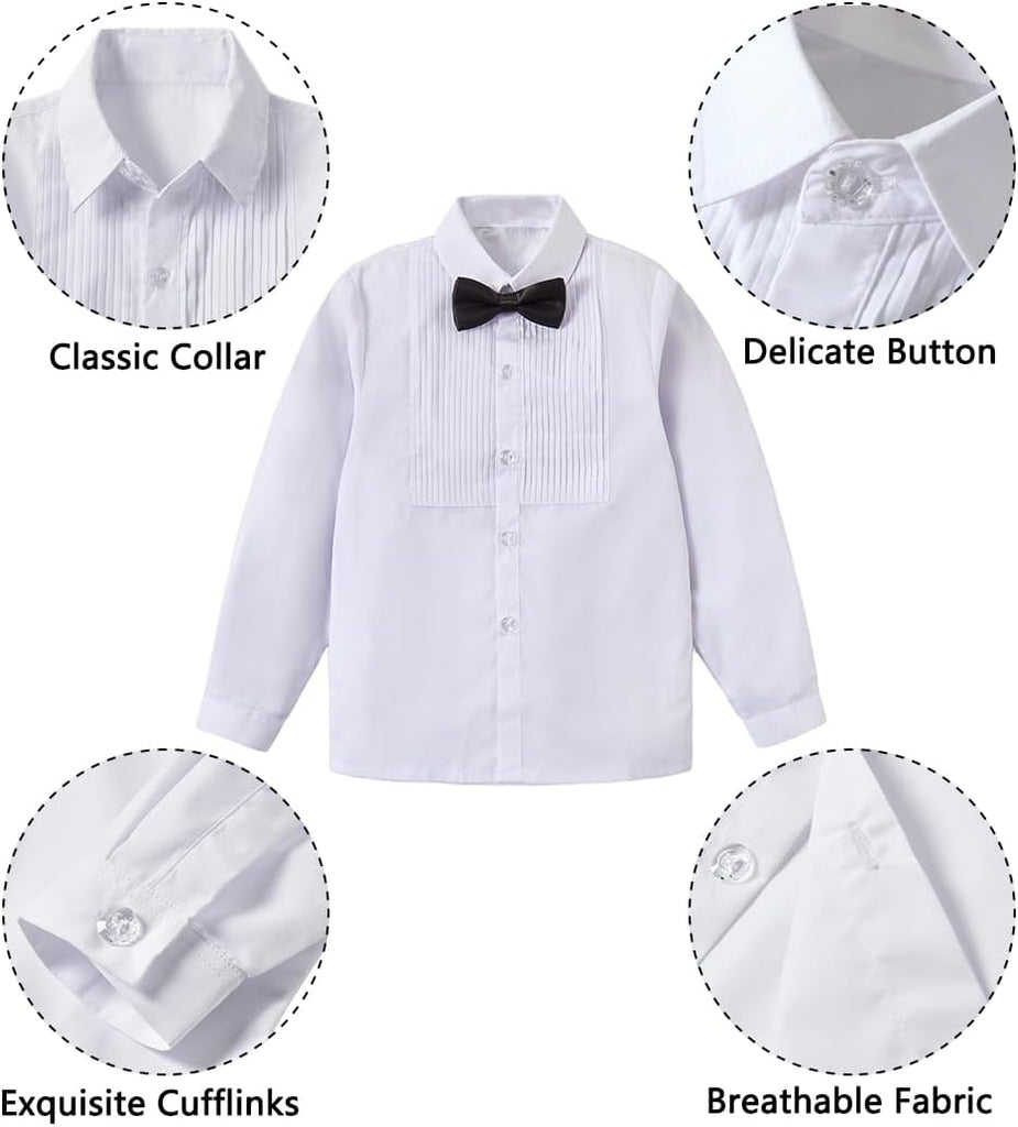 Boys Suits 4 Piece Kids Suits for Toddler Boys Dress Clothes for Wedding