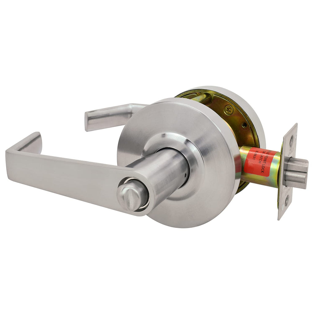 Azure Grade 2 Commercial Duty Cylindrical Lever Lockeset, ADA, UL Rated, Satin Chrome US26D (Entry)