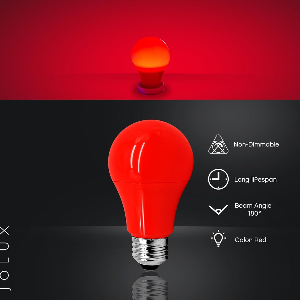 Red LED Light Bulbs A19 7W (60W Equivalent) E26