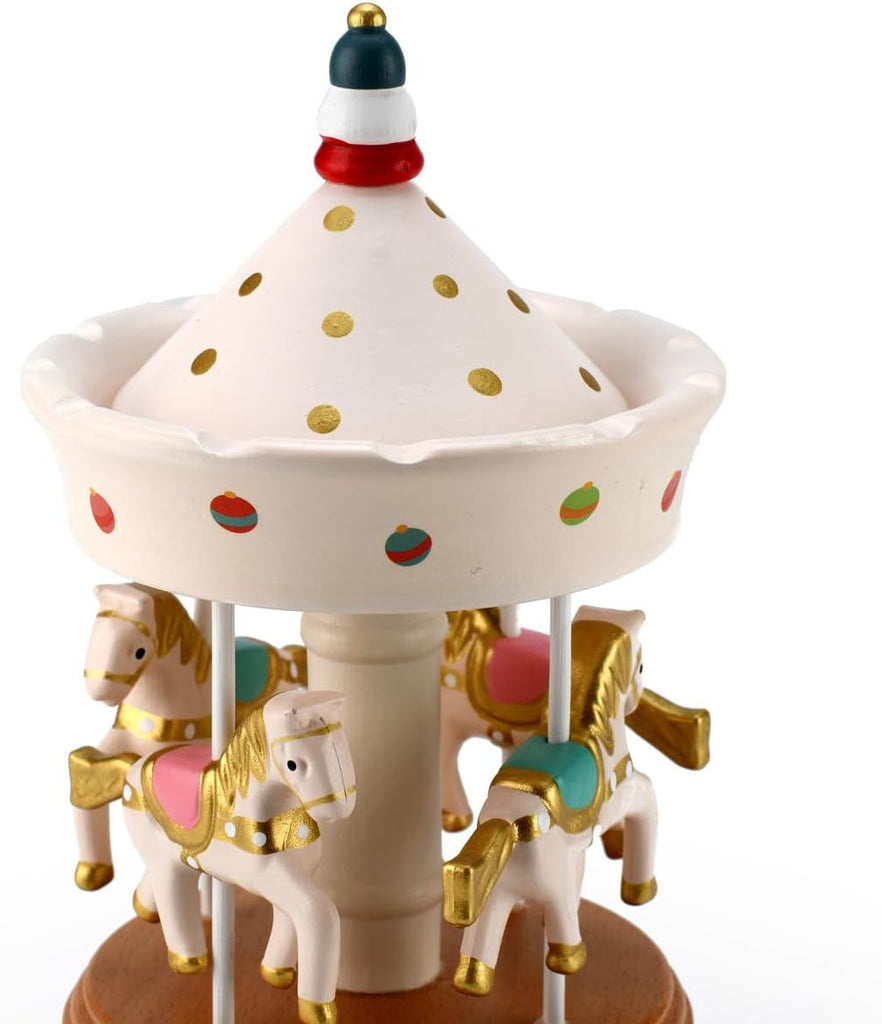 Holiday Christmas Musical Wooden Animated Children's Carousel-Many Songs to Choose-O Sole Mio