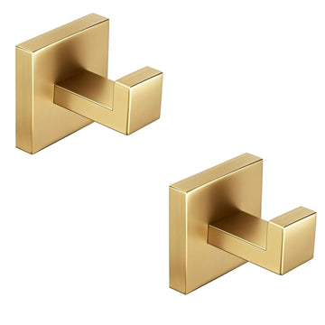 Towel Hook Stainless Steel Bathroom Rustproof Clothes Towel Coat Hook Wall Mounted Square Toilet Kitchen, Heavy Duty