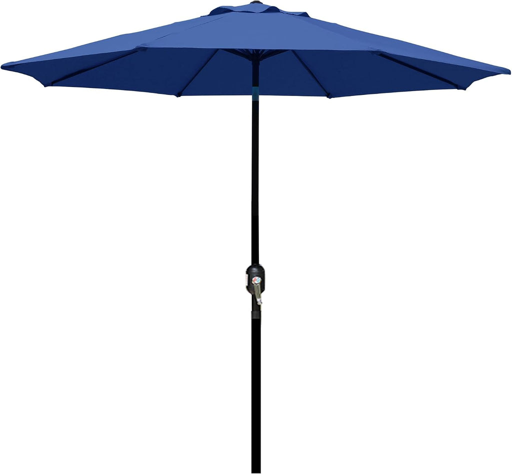 9' Outdoor Patio Umbrella, Outdoor Table Umbrella, Yard Umbrella, Market Umbrella with 8 Sturdy Ribs - Navy Blue