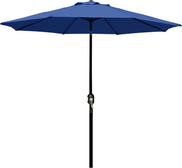 9' Outdoor Patio Umbrella, Outdoor Table Umbrella, Yard Umbrella, Market Umbrella with 8 Sturdy Ribs - Navy Blue