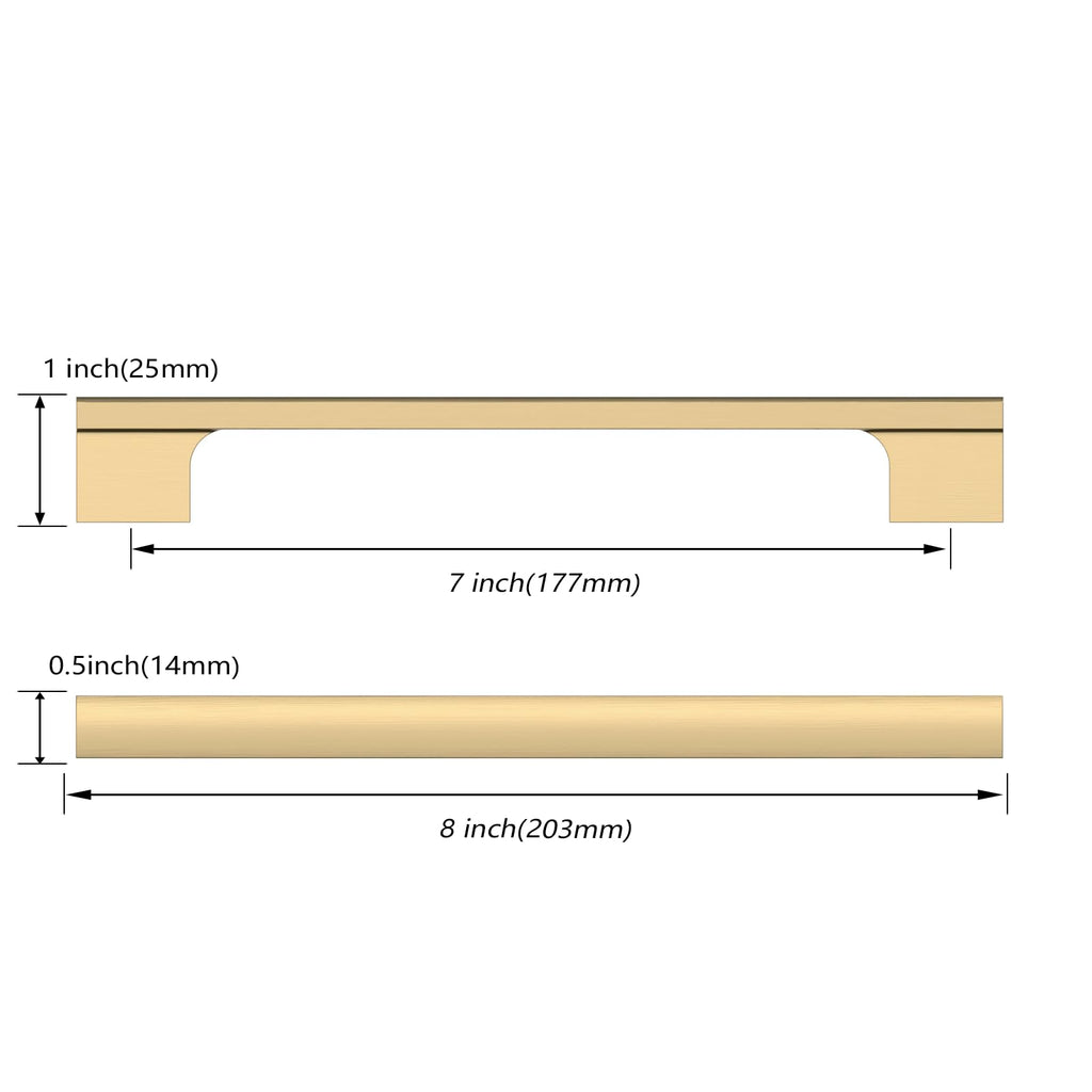 10 Pack 7 Inch(177mm) Champagne Bronze Cabinet Pulls Kitchen Cabinet Handles Champagne Cabinet Pulls Cabinet Hardware