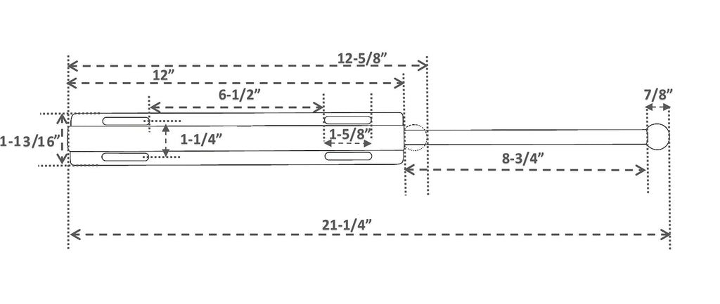 12" Valet Rod Standard for Closet Satin Brass SB Metal