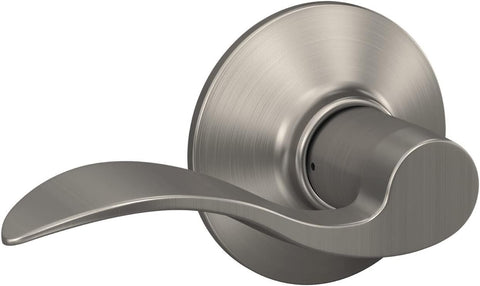 F10 V ACC 619 Accent Door Lever Hall & Closet Passage Lock, (Pack of 1), Satin Nickel