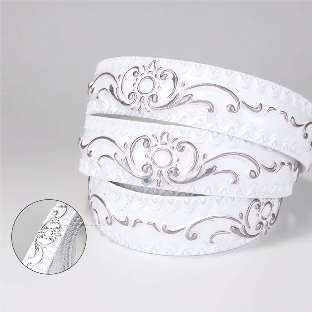 Flexible Molding Trim Self Adhesive, Crown Molding Ceiling, Wall Peel and Stick for Mirror Furniture Door Wardrobe