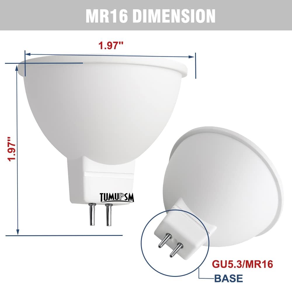 RGB MR16 LED BULB, Red Green Blue MR16 bulb 12V 5W, GU5.3 Pin Base Spotlight, 50W Equivalent Non-Dimmable Landscape