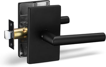 Passage Lever Door Handle Designer Series Non-Locking Lever Set [ or Closet Doors] Reversible for Right & Left Sided - Door Lever