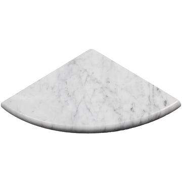 Premium Quality Italian Carrara Bianco White Greyish 9x9 Marble Bathroom Accessories Corner Shower Shelf Tile