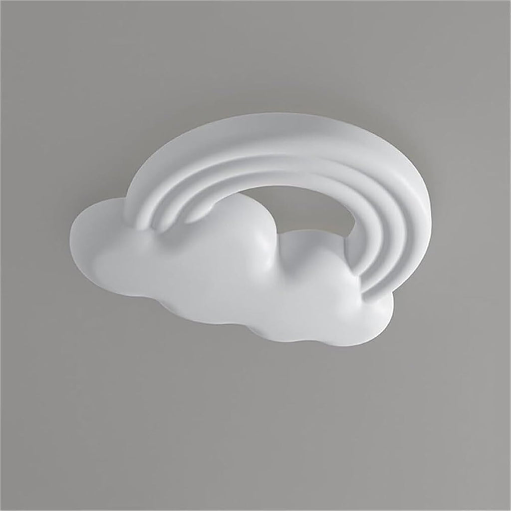 Nordic Modern Semi Flush Mount Ceiling Light - White Cloud Design for Kids' Rooms, Nursery & Kindergarten Stylish