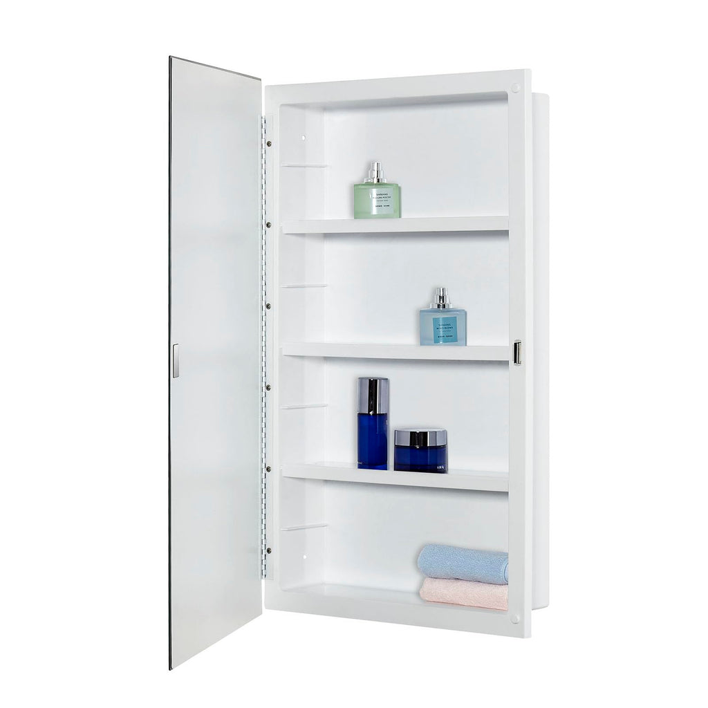 Plastic Medicine Mirror Cabinet 16 x 26 inch, Surface and Recessed Mount