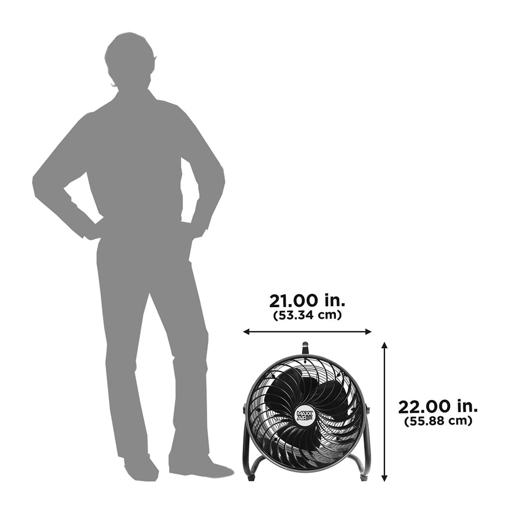 16" High Velocity Turbo Fan with Pivoting Head - Efficient Air Circulation, High-Velocity Drum Fan Ideal , Garage, or