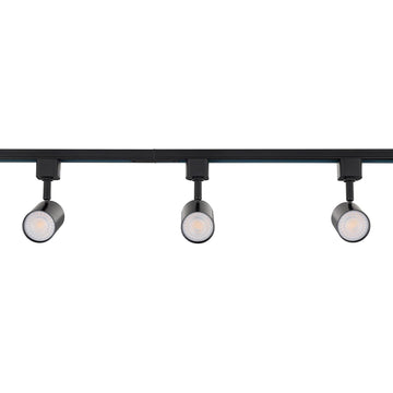 Amped Collection 3-Light 48in Field Cuttable LED Track Lighting Kit with 3 LED 5-CCT Selectable Track Heads, 4ft