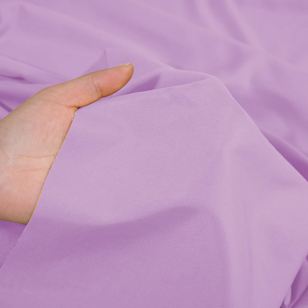 Light Purple Microfiber Fabric by The Yard, 56" Wide (5 Yards)