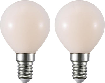 E12 LED Light Bulb, 2.5W Small Globe Bulb, 2-Pack (3000K)