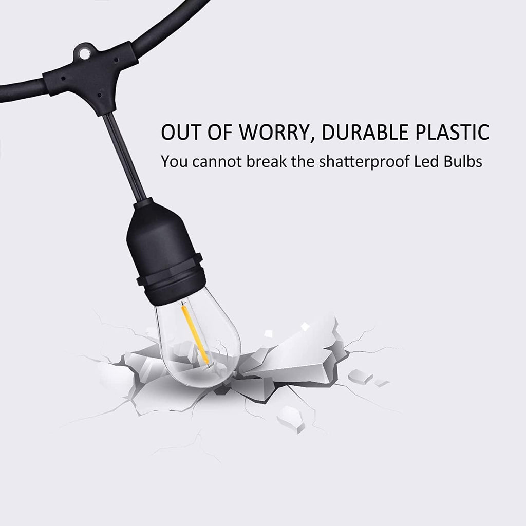 200FT String Lights for Outside LED Patio Lights Outdoor Waterproof