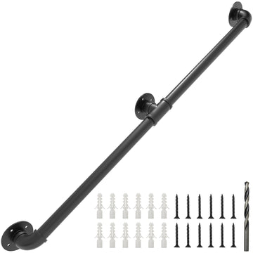 Pipe Stair Handrail 8FT, Industrial Staircase Railing 1.25 in Tube Diameter