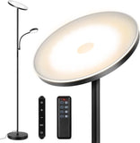 LED Floor Lamp, 27W/2400LM Modern Torchiere Lamp & 7W/ 400LM Reading Lamp