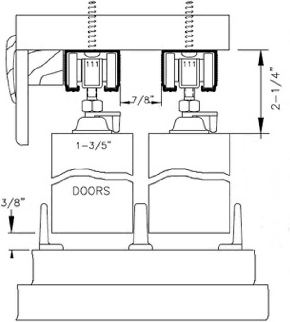 Sliding Closet Door SARTODOORS Lucia 1299 Bypass Interior Doors with Mirror, Solid Wood, 36x96, Whit