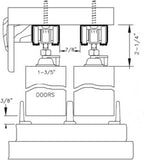 Sliding Closet Door SARTODOORS Lucia 1299 Bypass Interior Doors with Mirror, Solid Wood, 60x80, Blac