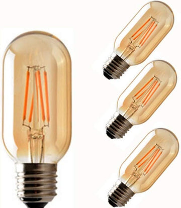 T45 Vintage Edison LED Bulbs LED T45 Filament Bulb T14/T45 LED Tubular Light Bulb Dimmable 4W (40W Equivalent) 2300K