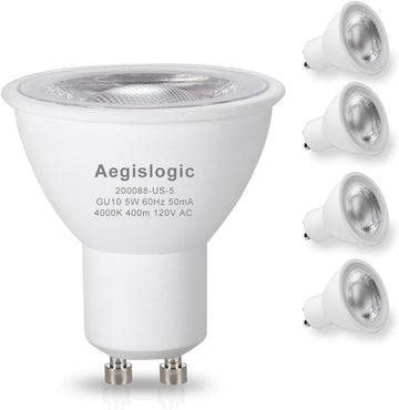GU10 COB LED Light Bulbs Dimmable GU10 Bulb Replacement for Recessed Track Lighting 5W LED Bulbs with 40° Flood Beam
