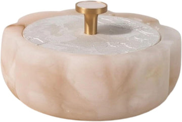 Jewelry Storage Container Marble Trinket Box Organizer Holder With Lid Stone and Leather Material Suitable storage