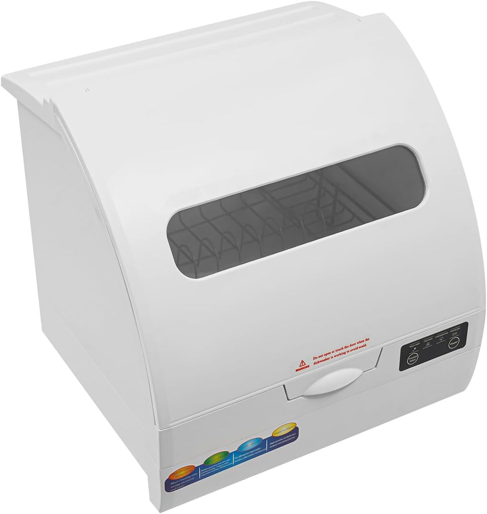 Countertop Dishwasher 1200W Portable Mini Countertop Dishwasher 1.59-2.38Gal Small Dish Washer with Build In Tank and