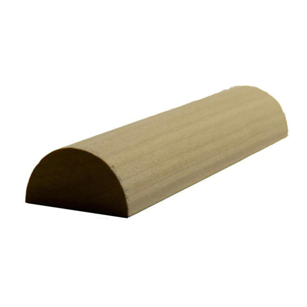 Half Round 1-3/8" Wide x 11/16" Moulding Trim. Unfinished, Cherry, 94"