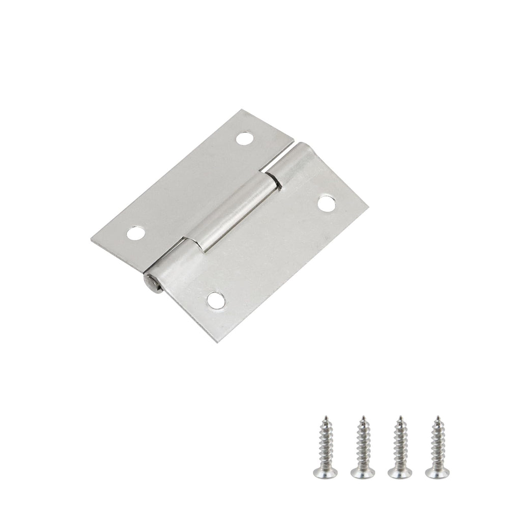 40PCS Stainless Steel Silver Folding Hinges, 2 Inch