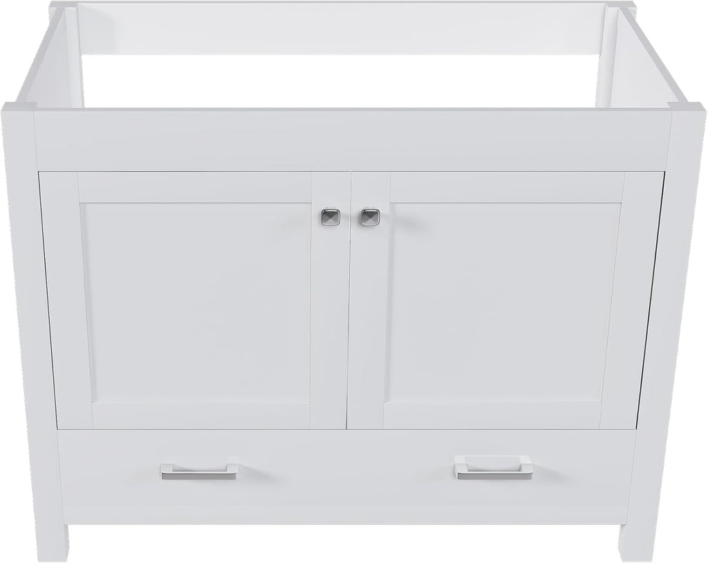 42" Bathroom Vanity Without Top Sink,Freestanding Cabinet Base with Soft-Close Door and Drawer