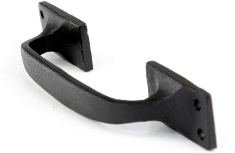Black Wrought Iron Cup Bin Pull Cabinet Drawer Handle 6 in