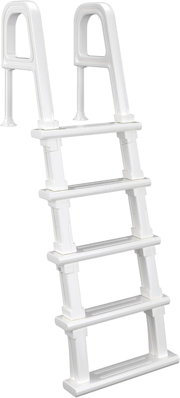 Pool Ladder, 5-Step Pool Stairs with Double Handrails and Non-Slip Steps for 47"-54" Above Ground and In-Ground